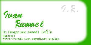 ivan rummel business card